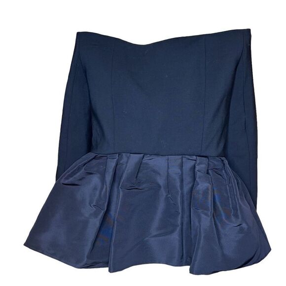 Carolina Herrera Off the Shoulder Ruffled Wool Blend Peplum Top NWT Size 10 - Picture 7 of 9